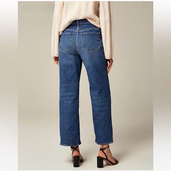 NWT J CREW High-rise slim wide jean in 1996 semi-stretch in dark wash - Picture 5 of 7